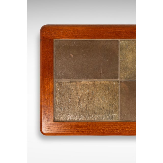 Danish Modern Side / Accent Table in Teak With Tile Top Inlay by Tue Poulson for Hsalev Furniture, Denmark, C. 1960s For Sale - Image 14 of 18