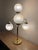 Metal Vintage Five-Globe Brass Sculptural Table Lamp For Sale - Image 7 of 10