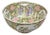Vintage Rose Medallion Chinese Export Porcelain Figural Painted Bowl For Sale