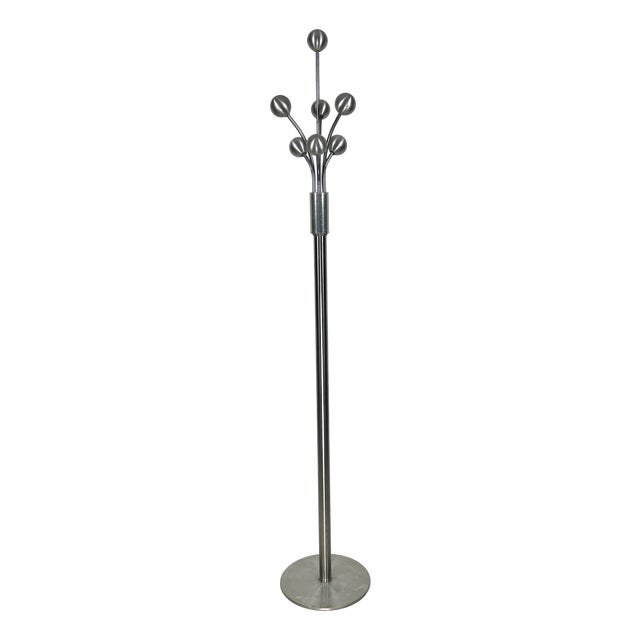 Mid-Century Sputnik Steel Coat Rack, Italy, 1970s For Sale