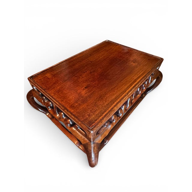Brown 19th Century Chinese Huali Kang Small Low Table For Sale - Image 8 of 12