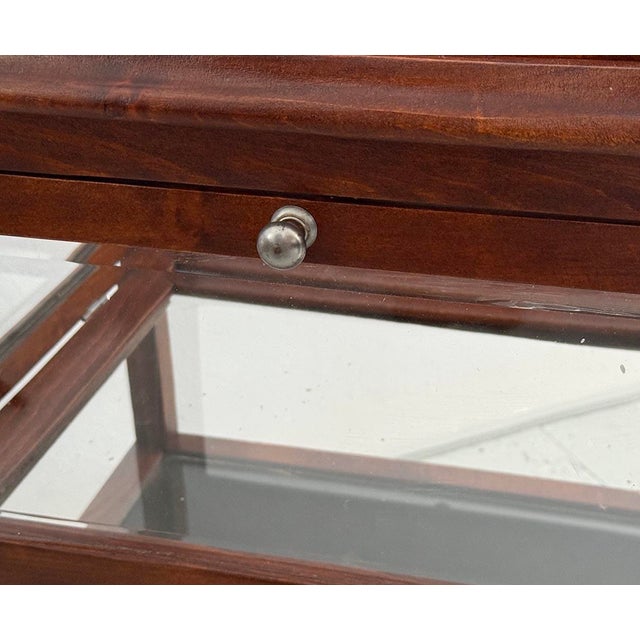 Wood Vintage Serving Trolley with Folding Side Panels and Removable Tray, 1920s For Sale - Image 7 of 10