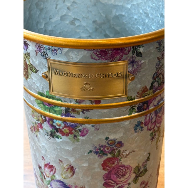 Mackenzie Childs Mackenzie Childs Galvanized Metal Flower Market Vase For Sale - Image 4 of 12