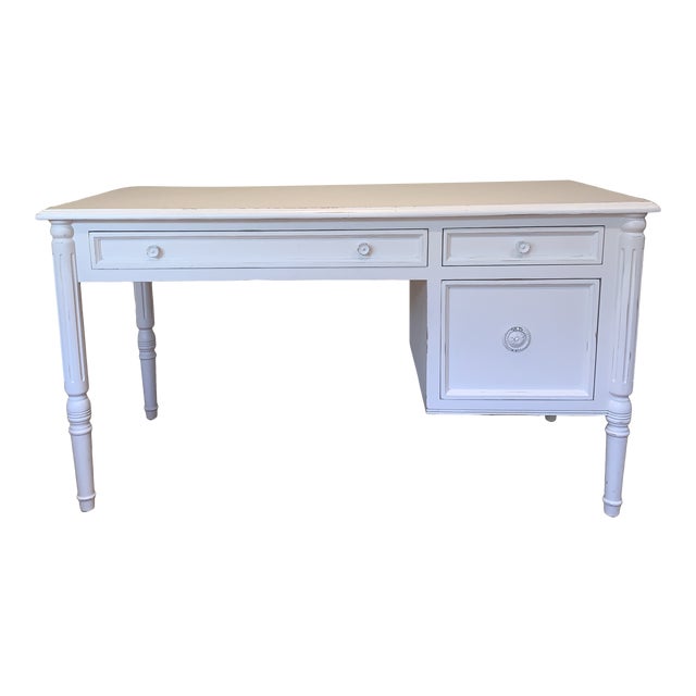 Pottery Barn White Writing Desk Chairish