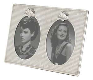 Christian Dior Sterling Silver Two Views Picture Frame with Bow Motif