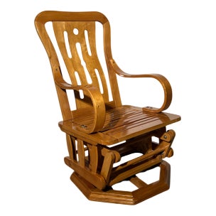 Vintage American Wooden Rocking Chair For Sale