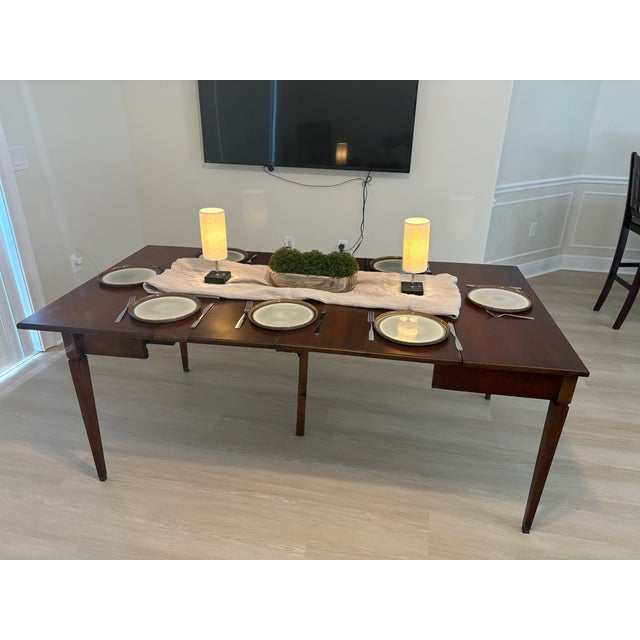 1950s Extensole Desk to Dining Wood Table Transformer Table for Small Space For Sale - Image 13 of 18