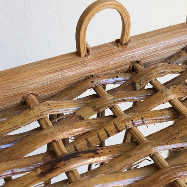 Wood Mid-20th Century Bentwood Natural Wicker Wall Shelf For Sale - Image 7 of 12
