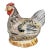French Majolica Brown Hen Tureen Caugant For Sale