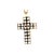 Modern Late 20th-Century 14 Karat Yellow Gold Natural Tanzanite Cross Pendant For Sale - Image 3 of 5