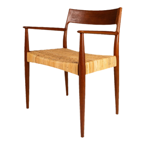 Early Danish Modern Armchair Attributed to Enjar Larsen & Aksel Bender Madsen for Willy Beck, Denmark, Circa 1950s