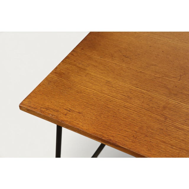 Desk by Pierre Paulin for Thonet in Oak and Black Metal, 1950s For Sale - Image 18 of 18