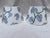 Albert Hadley Blue and White Decoupage Lamp Shades a Pair For Sale - Image 4 of 12