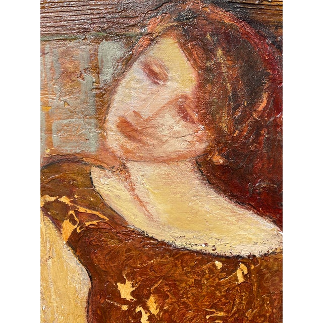 Contemporary Contemporary Figurative Oil Large Painting "Confidantes" by Sonia Gold For Sale - Image 3 of 9