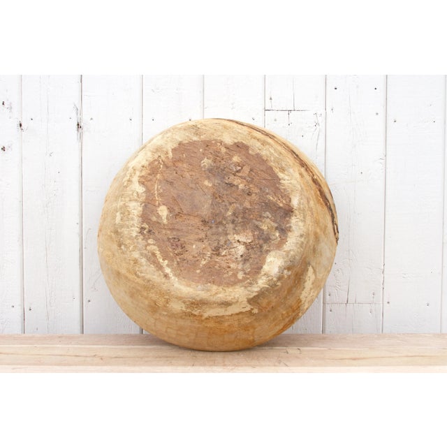 Wood Antique French Bleached Wood Bowl For Sale - Image 7 of 9