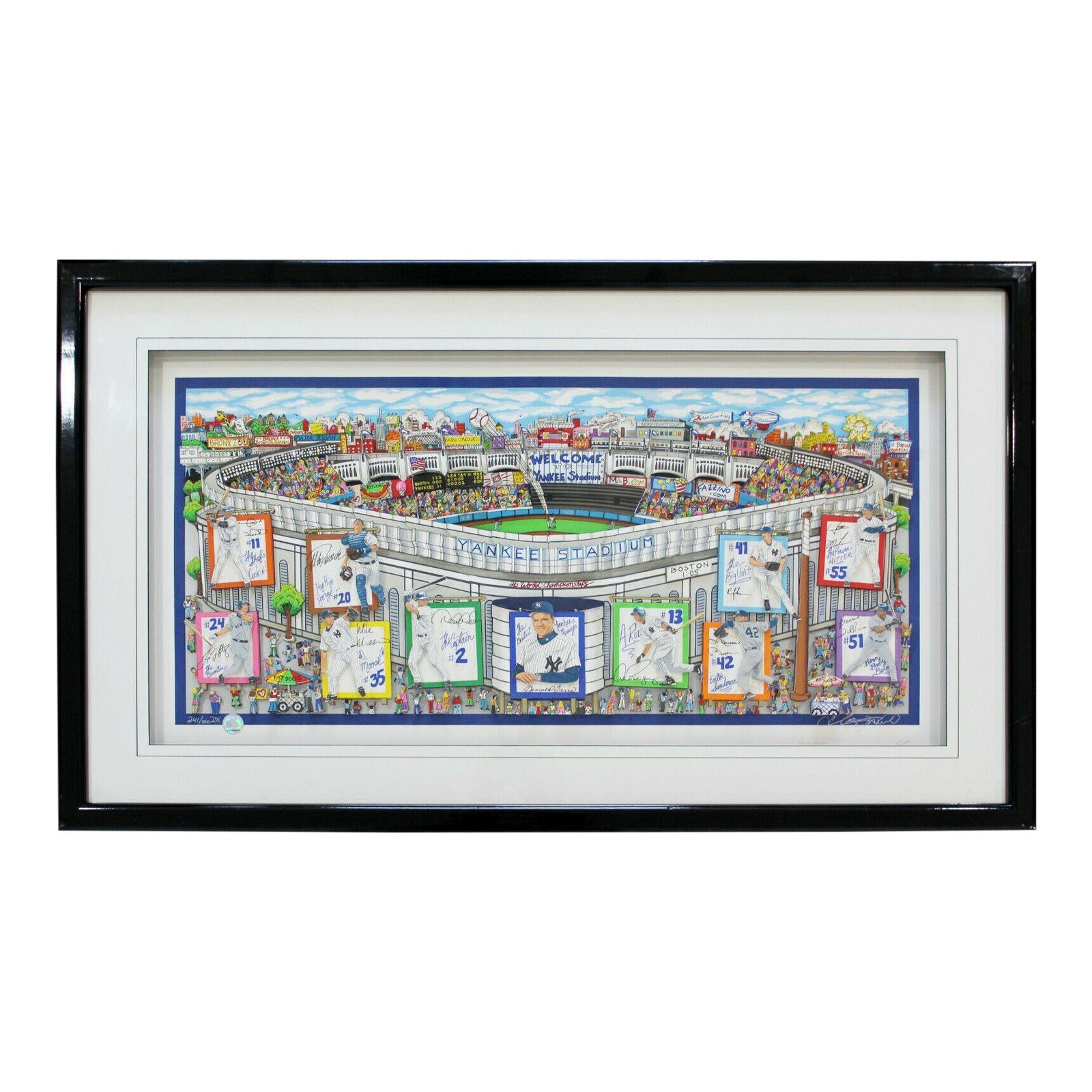Contemporary Framed Yankee Stadium 3d Serigraph Signed Charles Fazzino 241 500 Chairish