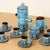 Blue 1960's French Ceramic Coffee Set by Alain Maunier- 17 Pieces For Sale - Image 8 of 11
