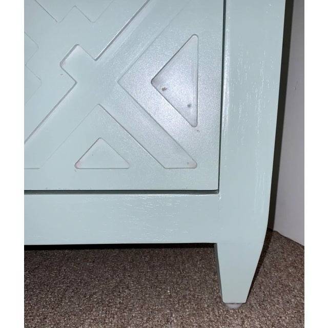 Modern Modern Ronin’s Egg Blue Geometric Cabinet For Sale - Image 3 of 7