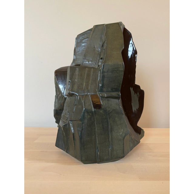 Ceramic 1980s Signed Cubist Brutalist Pottery Ceramic Sculpture For Sale - Image 7 of 13