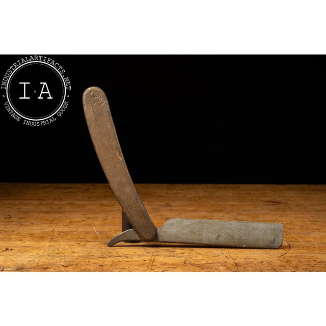 1900 - 1909 Antique Figural Straight Razor Barber Trade Sign For Sale - Image 5 of 11