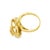 Metal Vintage 18k Gold Coiling Serpent Snake Ring With Diamond, Size 7 For Sale - Image 7 of 9