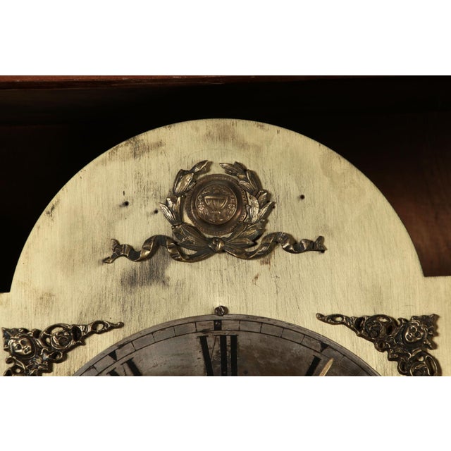 Antique Biedermeier Grandfather Clock in Cherry Tree, 19th Century For Sale - Image 10 of 18