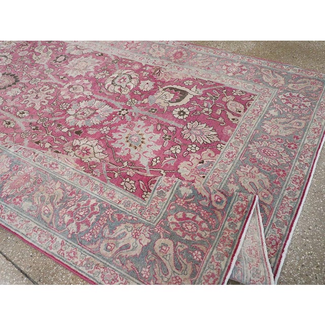 Textile Galerie Shabab Collection Early 20th Century Persian Tabriz Carpet For Sale - Image 7 of 8