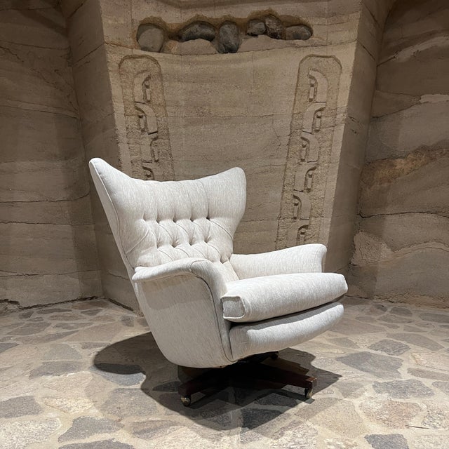 1962 Sublime G Plan 6250 James Bond Tilt and Swivel Armchair Restored For Sale - Image 12 of 12