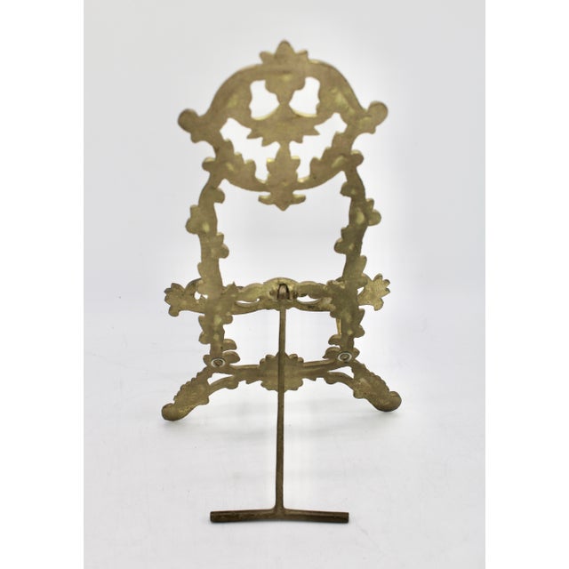 Charming Vintage Brass Easel For Sale - Image 4 of 7