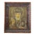 Hand Painted St. Nicholas Icon in Brass Overlay & Shadowbox C1920 For Sale