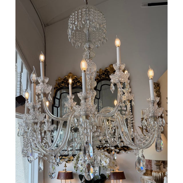 Glass Huge Irish Crystal Louis XVI Style Chandelier For Sale - Image 7 of 13
