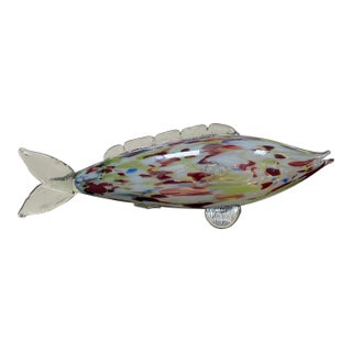 Large Mid-Century Murano Art Glass Fish, 1970s For Sale