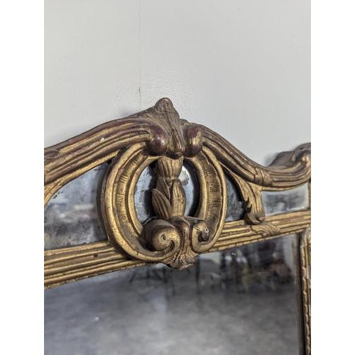 Regency Style Mirror with Carved Giltwood Panels For Sale - Image 6 of 8