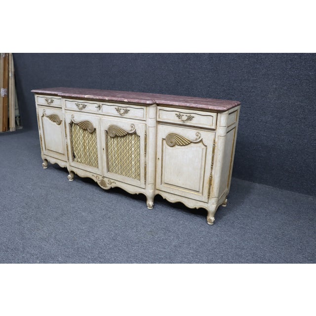 Italian Marble-Top Credenza For Sale In Philadelphia - Image 6 of 11