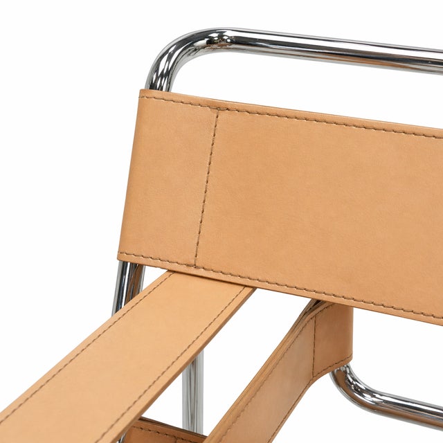 Silver Vintage B3 Chairs by Marcel Breuer for Wassily, 1980s, Set of 2 For Sale - Image 8 of 10