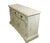 Farmhouse Vintage French Country Distressed White Sideboard Cabinet With Brass Hardware For Sale - Image 3 of 6