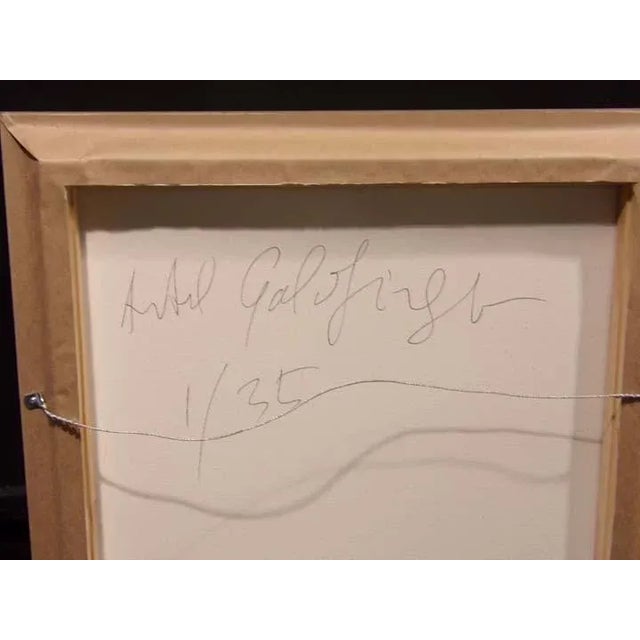 Paint Antal Goldfinger "After the Rain" Flower Canvas Hand Signed Print Framed For Sale - Image 7 of 8