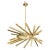 Impressive brass chandelier by Stilnovo, Milano Italy. 24 bulbs. Last picture shows smaller version of this fixture in...
