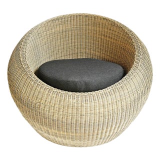 Outdoor Faux Wicker Bubble Chair For Sale