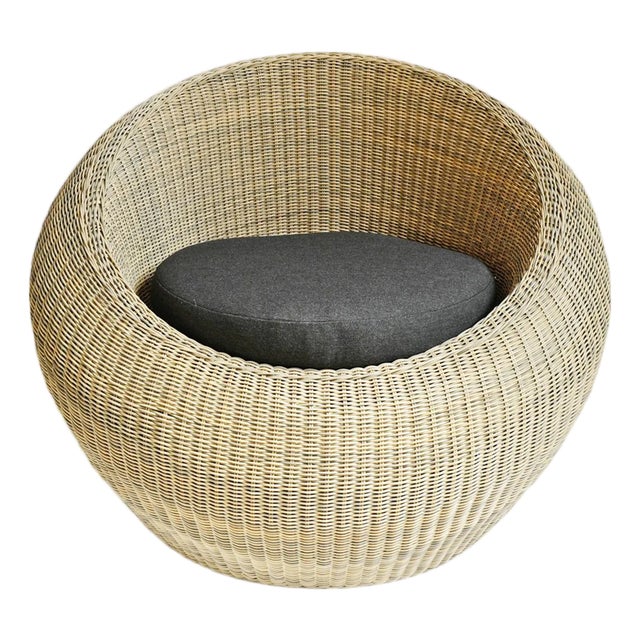 Outdoor Faux Wicker Bubble Chair For Sale