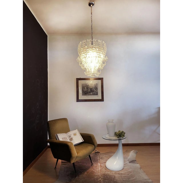 Italian Felci Murano Glass Chandelier by Barovier e Toso, 1972 For Sale - Image 17 of 18