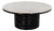 Mid-20th Century Brutalist Heirloom Coffee Table by Weiman Carved Pedestal Base Ivory Marble Top For Sale