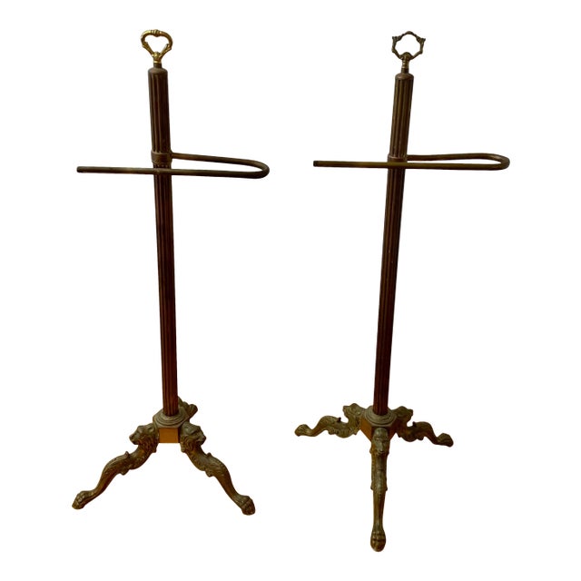 Early 20th Century Brass Towel Holders - a Pair For Sale