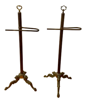 Early 20th Century Brass Towel Holders - a Pair