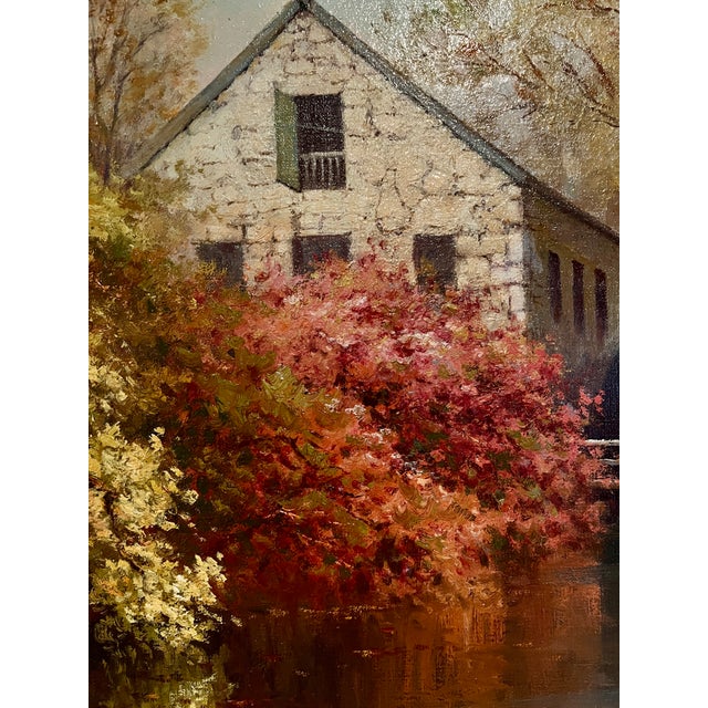 Paint Autumn Landscape Oil on Canvas by Robert Wood For Sale - Image 7 of 11