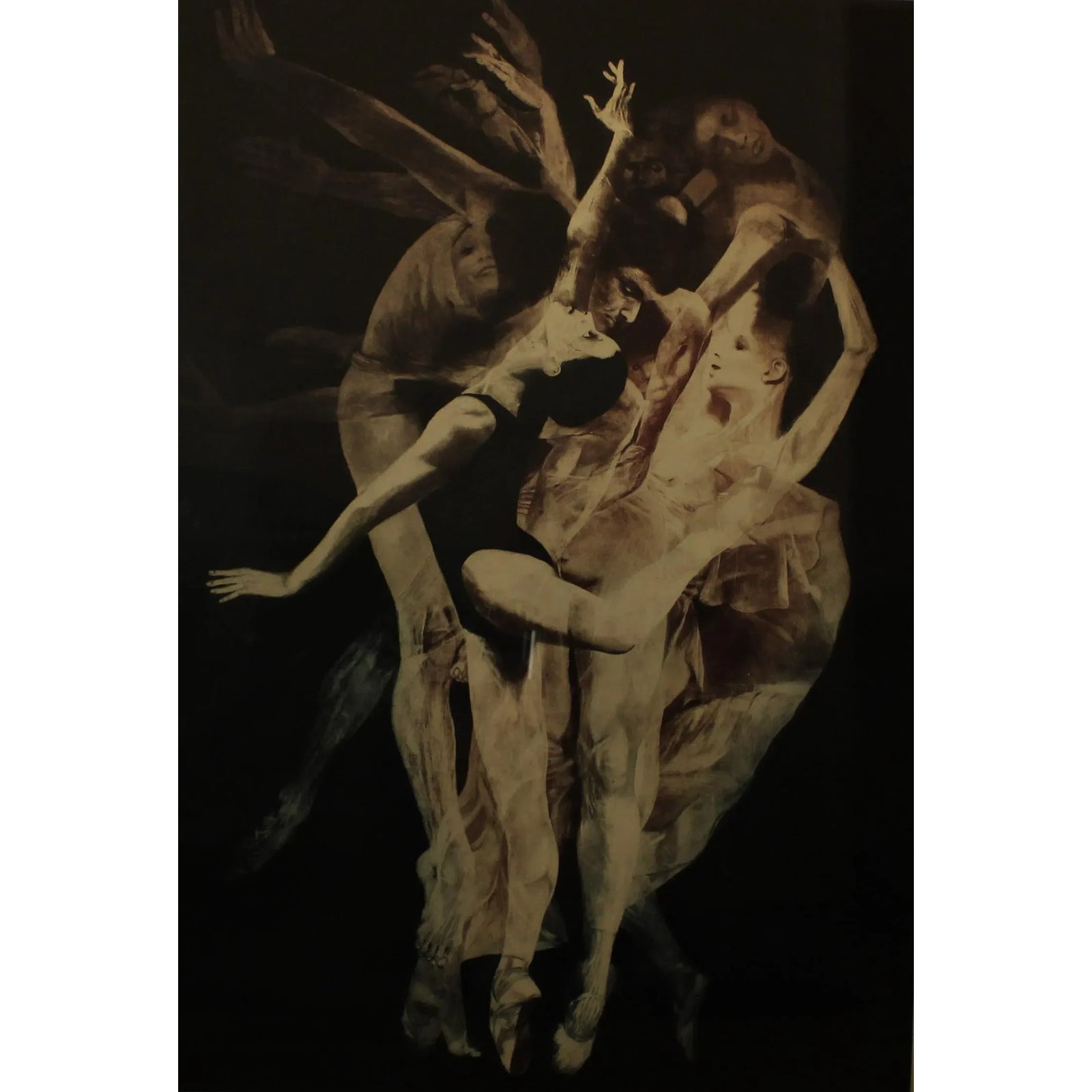 1980s GH Rothe Original Mezzotint Print of 