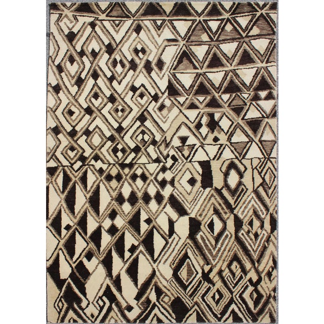 Textile Tribal Moroccan Rug by Keivan Woven Arts, Hand-Woven, 6' X 9' For Sale - Image 7 of 7