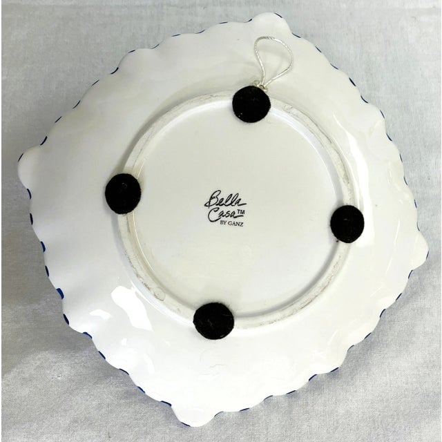 Ceramic Vintage Bella Casa by Ganz Decorative Majolica Ceramic Grape Plate For Sale - Image 7 of 12