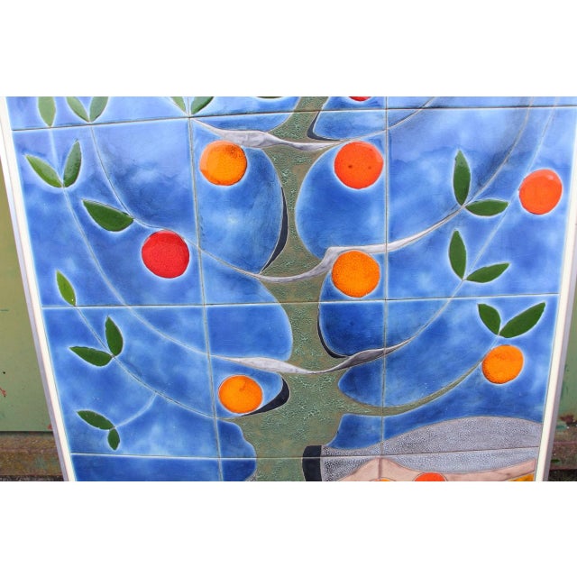 Mid-Century Modern Large Ceramic Wall Panel from Gilbert Valentin, 1960s For Sale - Image 3 of 8