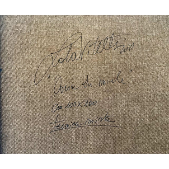 Lola Vitelli, Aria di Miele, 2021, Mixed Media on Canvas, Framed For Sale - Image 9 of 11